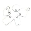 Sublimação em branco Chaveiro de madeira pingente de dupla face transferência de calor Pet Keychains Saco Decoração DIY Gift Keyring BBE13809