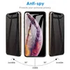 Privacy Temped Glass Anti-Spy Peeping Screen Protector per iPhone 14 13 12 Mini 11 Pro Max xr XS Max 8 7 6 6s Plus con pacchetto di vendita al dettaglio