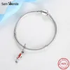 Ciondolo in argento sterling 925 con ciondolo a forma di leone cinese che balla con perline, adatto per braccialetti Pandora, accessori per gioielli fai da te