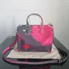 Bolsas de ombro hh primavera na cidade pastel no sol em pm 25cm bolsa de bolsa m59856 coleção colorida na coleção rosa com revestimento rosa