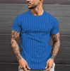 Nqml Summer Men t Shirt Sports Gym o Neck Vertical Stripes Short Raglan Sleeve Loose T-shirts Tops Work Print