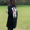 Негабаритная футболка женская топ Y2K Harajuku Tops Retro Print Skull Speat Lose T Roomts с аниме -рубашкой с коротким рукавом 220602