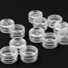 2.5ML Clear Plastic Jewelry Bead Storage Box Small Round Container Jars Make Up Organizer Boxes