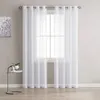 Curtain & Drapes 2Pcs White Sheer Voile For Bedroom El Pastoral Rustic French Window Screen Drape Panel Tulle Curtains Home DecorationCurtai