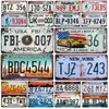 New Fashion Car License Plates Store Bar Wall Decoration Tin Sign Vintage Metal Sign Home Wall Decor Painting Plaques Garage Poster