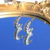 Chandelier de lustre en peluche bijoux de mode ternisse en forme de chaîne en acier inoxydable gratuit Boucles d'oreilles pour les cornes torsadées de couleur or argenté Earingdangl
