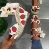 Sandals Summer Wedges Women Bowknot Platform Fruit Print Ribbon Shoe Female Casual Ladies Fashion Open Toe SandalSandals