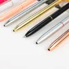 Crystal Glass Kawaii Ballpoint Pen Big Gem Ball Pens With Large Diamond Fashion School Office Supplies W0