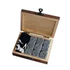 9 datorer Whisky Stones Ice Cubes Coolers Reanvändbara Rocks Beverage Chilling för Scotch och Bourbon Drinking Gift Set222d