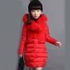 3-12 ans Mode Slim Fit Hiver Adolescent Filles Veste 2 Couleur Col De Fourrure Long Style À Capuche Survêtement pour Enfants J220718