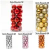 24 -stcs/set kerstboomdecoratie bal 3 cm 8 cm kerstbomen hangers ballen thuis Xmas feest hangende decor festival cadeau bh7226 tyj