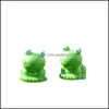 Garden Decorations Patio Lawn Home Cartoon Blue Eye Small Frog Ornament Figurine Doll Toy Kids Gift Moss Terrarium Micro Landscape Access