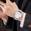 Tempo libero Affari Argento per uomo Sport Uomo Top Brand Orologio di lusso Uomo Business Polso al quarzo Relogio Masculino Y220707