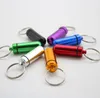 Aluminium Keychain Box Portable Mini Travel Boxes Holder Container Case Bottle