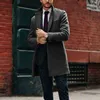 Męskie mieszanki wełny Business Casual Men Kurtki modowe Slim pasuje do długich płaszczy męskie zimowe wiatroodporody o długości rozmiaru 3xl T220810