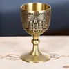 50pcs / lot 40ml Vintage vintage calice goblet château en métal gothique gothique tasse de liqueur pour la décoration de fête accessoires de mariage cadeau