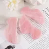 Ferramentas para cuidados com a pele 100% artesanal de pedras natural massageiro facial beleza rosa gua sha face ferramenta saúde cuidar de pele rosa gua sha sha placa ferramenta de massagem