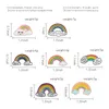 Cartoon Rainbow and Clouds Enamel Brooches For women Men Kid Collection Fashion Metal Lapel badge Brooch Pins Jewelry Gifts for Children