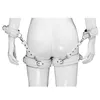 Nxy Sm Bondage Bdsm Pu Leather Handcuffs Leg Ring Two Piece Set Belts Restraint Fetish Slave Thigh Garter Sm Sex Toys for Woman Couples 220423