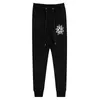 Calças masculinas alfabeto sânscrito outono feminino cruz sweatpants ferradura carta impressão calças tripulação casual esportes calças291n