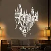 Autocollants muraux château autocollant pour enfants décor mural nurserie chambre maison vivante dw9764wall stickerswall