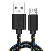 Cavi 1M 2M 3M Type-C Sincronizzazione dati Ricarica Cavo micro USB in treccia di nylon senza confezione per S21 S8 S9 S10 NOTE 20 Smartphone Android