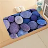 Carpets 3D Colour Stone Pattern Bedroom Anti-Slip Coral Velvet Soft Carpet Rug Kitchen Bath Entrance Door Mat Home Decor Doormat