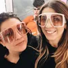 Okulary przeciwsłoneczne Square eleganckie kobiety projektantki Włochy