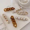 2PC/zestaw łańcuchowych klips do włosów perłowe spinki do włosów złoto kolor długie barrettes dla kobiet dziewczęta koreańskie modne akcesoria do włosów prezenty