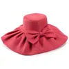 Vikbar UV -skydd Happdokt solhatt för kvinnor Kentucky Derby Wide Brim Wedding Church Beach Floppy Hata047225M