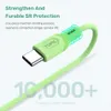 TOPK MICRO USB CELLE CELEFEL CABLE DO XIAOMI RED MI Uwaga 9 3A Szybkie płynne silikonowe telefon komórkowy kabel danych dla Samsung Huawei Fy7435