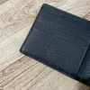 I Stock France Style Folded Short Letter Vattenmärke Plånböcker Män kvinnor Lady Leather Coin Purse Key Wallet Mini Wallet #2Color Blue2067