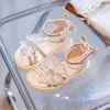 Nuovo stile per bambini sandali sandali prua rhinestone principessa scarpa morbida -bottom baby baby sandalo sandalo estate scarpe scivolone