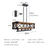 Подвесные лампы ретро промышленные чердак с твердым деревом люстры кухонная столовая ресторан лампа винтажное потолочное осветительное матч