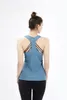Femmes Racerback Yoga Débardeurs de Yoga Sans manches T-shirts de yoga de remise en forme Sécheuse rapide Athlétique Running gilet de sport T-shirt