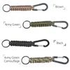 Tragbares EDC-Paracord-Seil-Werkzeug, Schlüsselanhänger, Outdoor-Gadgets, Camping-Überlebensset, Militär-Fallschirmschnur, Notfallknoten, Schlüsselanhänger, Ring, Camping-Karabiner