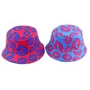 Winfox Nouvelle Mode Rose Bleu Chapeau Gorro Lèvres Imprimer Lèvres Imprimer Seau Chapeaux Casquettes De Pêche Réversibles Femmes Dames Dropshipping G220418