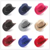 Berets Women Men Wool Hollow Western Cowboy Hat Roll-up Wide Brim Felt Cowgirl Jazz Godfather Sombrero Cap Size 56-58CM Punk LeatherBerets B