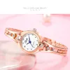 Rhinestone Dial Quartz Womens Steel Wrist Watch Evening Dress Numbers Small Exquisite Elegant Essential Relogio Feminino