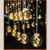 Strings LED LIVRAS DE CORTUNDA DE CURNA DE LED AMP interno à prova d'água; Decoração de jardim de fadas ao ar livre desejando uma corda de bola acendida