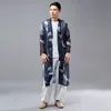 Mäns avslappnade skjortor hawaiian skjorta män kläder 2022 japansk streetwear extra lång kinesisk manlig cool blus kimono cardigan zz2004men's