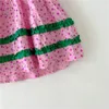 Milancel 2022 Zomermeisjes Kleding Dot Girls Jurk roze jurken voor kinderen CX220514