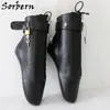 Sorbern Ankle Boots With Locks Heelless Bdsm Shoes Match For Bondage Accessory BDSM Booties