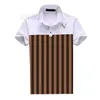 Projektant koszulki polo męskie luksusowe koszulki polo Casual męskie T Shirt wąż pszczoła list drukuj haft moda główna ulica mężczyzna Tee