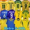 1998 Brasil camisa de futebol 2002 camisa retrô Carlos Romário Ronaldo Ronaldinho 2004 camisa de futebol 1994 Brasil 2006 1982 RIVALDO ADRIANO 1988 2000 1957 2010