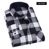 Aoliwen casual men palid shirt flannel cotton autumn spring long sleeve Male social fashion shirts slim fit pleasant material 220322