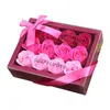 Dekorativa blommor kransar blommor kronblad tvål mode mångfärgad meningsfull ros med presentförpackning för kontor bad konstgjord