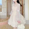 Lolita Kawaii Abito Donna Casual Manica lunga Vintage Y2k Mini Donna Stile giapponese Coreano Autunno 226014