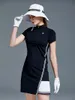 Swan Love Golf Dress Women Spring Summer Golf Ladies Dragen Slim Fit stand Kraag Kraag Polo -jurk met korte mouwen Golfrok 220619