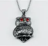 Collares de animales de búho de acero inoxidable 316L, colgantes, alas de águila, diseño antiguo retro gótico, joyería de plata para hombres